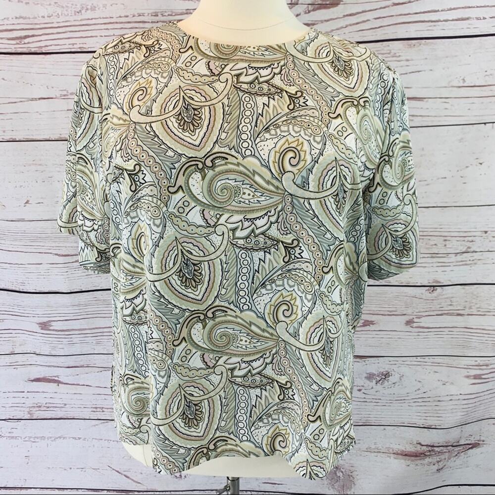 Notations silky lightweight blouse pastel